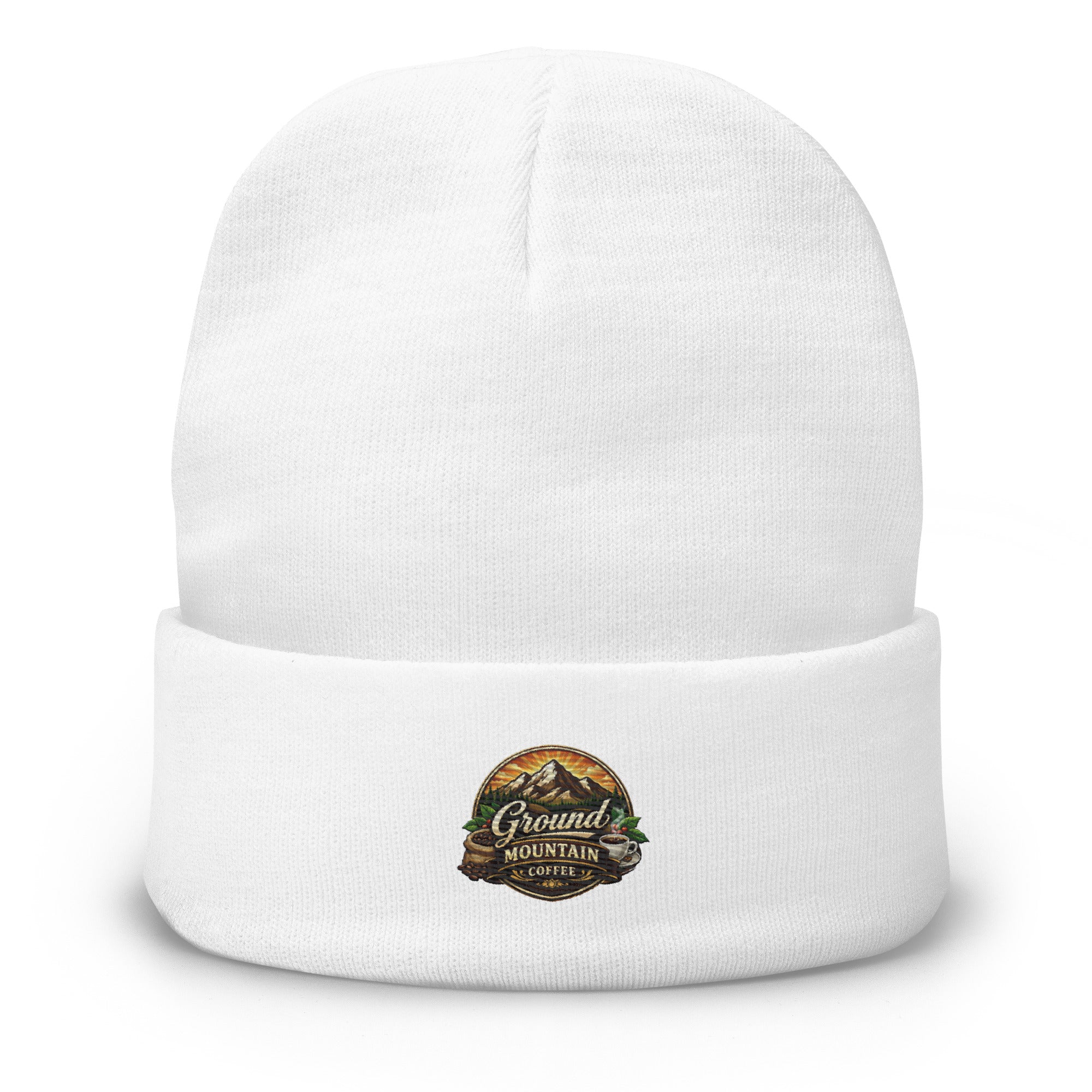 Embroidered Beanie made from soft, warm knit – Ground Mountain Coffee